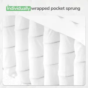 23cm  Cooling  Memory Foam Pocket Sprung Mattress Kingsize (5')