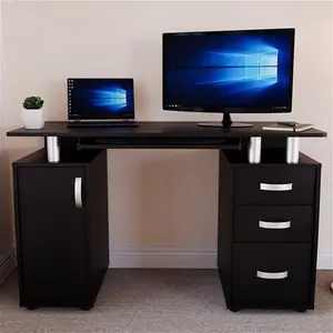 Vida Design Otley 3 Drawer Computer Desk Black