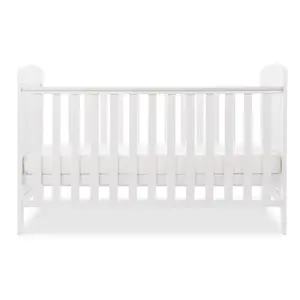 Grace Cot Bed with Foam Mattress White