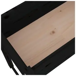 Berkfield Planter Black 78x40x81 cm Solid Wood Pine