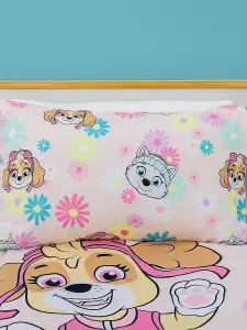 Paw Patrol Flowers Single Rotary Duvet and Pillowcase Set