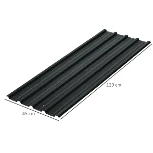 Outsunny Pack of 12 Metal Roofing Sheets for Greenhouse and Shed, Dark Grey