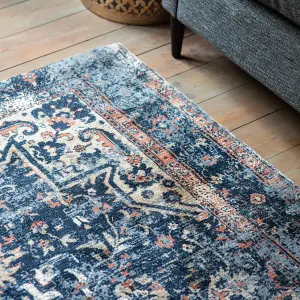 Iglezia Dark teal Persian Medium Rug, (L)170cm x (W)120cm