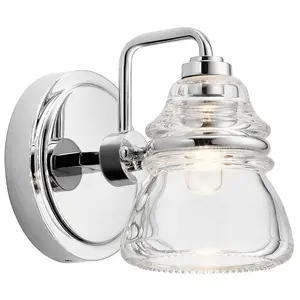 Luminosa Kichler Talland Bathroom Wall Lamp Polished Chrome, IP44