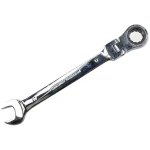 17mm Metric Flexible Flexi Head Ratchet Combination Spanner Wrench 72 Teeth