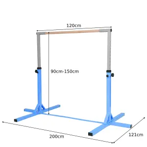 Costway Kids Junior Horizontal Kips Bar Gymnastics Training Bar Gym