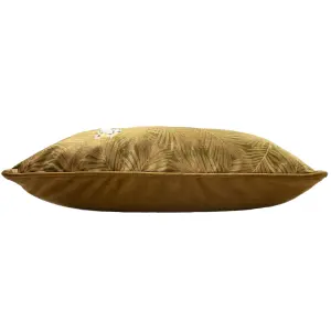 Paoletti Cheetah Forest Velvet Piped Feather Filled Cushion