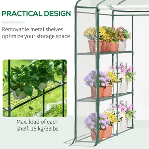 Outsunny Walk In Greenhouse Garden Clear PVC Frame Shelves Reinforced Plant Grow