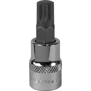 M10 Chrome Vanadium Forged Spline Socket Bit - 3/8 Inch Drive for Precision Wrenching