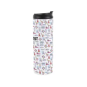 Dentist Travel Mug - Novelty Trades Gift Stainless Steel Vacuum-Sealed Double-Walled Hot/Cold Drinks Travel Flask