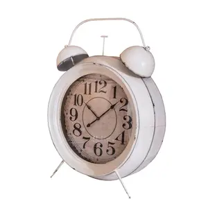 Kelsi Industrial Analogue Metal Alarm Tabletop Clock in