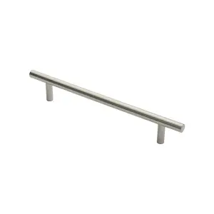 19mm Straight T Bar Pull Handle 300mm Fixing Centres Satin Stainless Steel