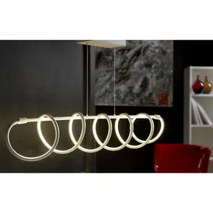 Luminosa Led Swirl Integrated LED Pendant Ceiling Light, White