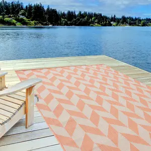 Ecology Collection Outdoor Rugs in Orange  600Or