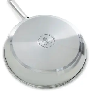 BK Allround Satin Stainless Steel Ceramic Non-Stick Pan with Lid - 28cm