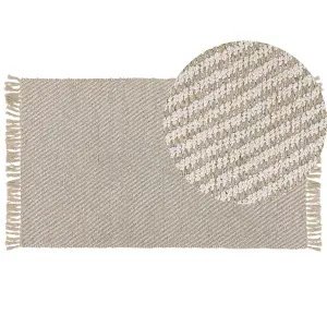 Jute Area Rug 80 x 150 cm Beige ALADAG