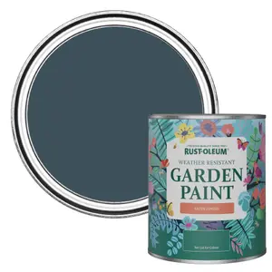 Rust-Oleum Evening Blue Satin Garden Paint 750ml