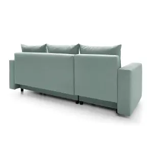 Oslo Reversible Corner Sofa Bed in Pistachio