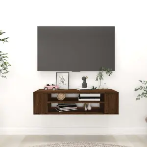 Berkfield Hanging TV Cabinet Brown Oak 100x30x26.5 cm Engineered Wood