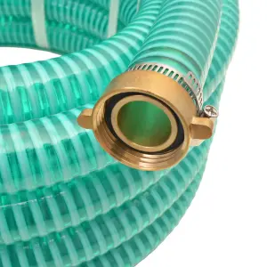 Berkfield Suction Hose with Brass Connectors 10 m 25 mm Green