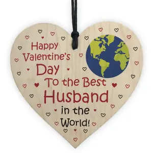 Valentines Gifts For Husband Wooden Heart LOVE Gift For Him Keepsake