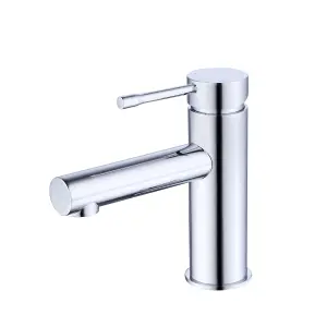 VURTU Braughing Basin Mixer - 1/4 Turn, Single Lever Ceramic Disc, High/ Low Water Pressure, 300(H) x 215(W), Chrome, 628536