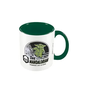 Star Wars: The Mandalorian Wherever I Go He Goes Mug Green/White (One Size)