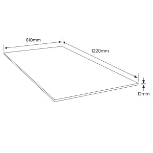 MDF Fibreboard (L)1220mm (W)607mm (T)12mm