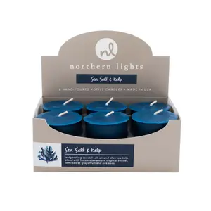 Northern Lights Votive Candle 6 pack - Sea Salt & Kemp