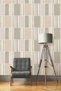 Rasch Florentine Contemporary Colour Blocks Beige and Cream Wallpaper