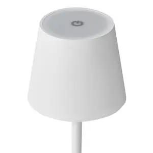 Wireless Metal Table Lamp White BACEIRO