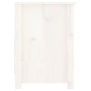 Berkfield TV Cabinet White 103x36.5x52 cm Solid Wood Pine