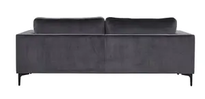 Bolero Sofa , 3,seater , Dark Grey velvet