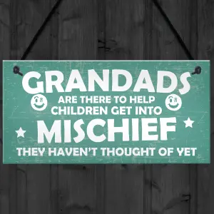 Red Ocean Funny Sign Grandad Birthday Gift Hanging Wall Plaque Fathers Day Gifts Man Cave Shed Sign