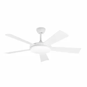 Luminosa Saona LED Ceiling Fan 123cm White Ceiling Fan 5 Blades 24W