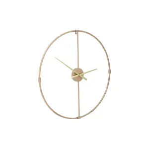 Interiors by Premier Wall Clock With Gold Finish Metal Open Frame