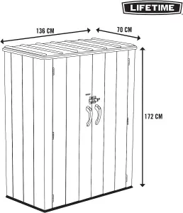 Lifetime Vertical Tall Garden Storage Shed