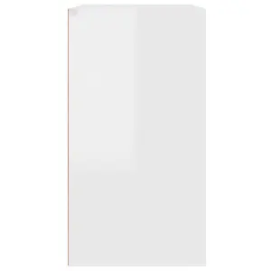 Berkfield Cosmetic Cabinet High Gloss White 80x40x75 cm Engineered Wood