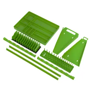 Sealey Premier Tool Storage Organiser Set 9 Pieces Hi Vis Green TSK01HV