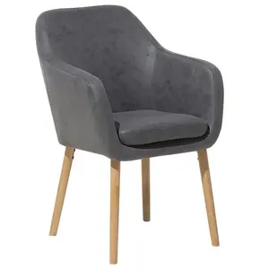 Dining Chair YORKVILLE Faux Leather Grey