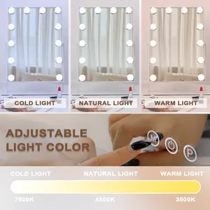 Rectangle LED Metal Mirror White