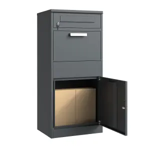 Phoenix PB1121AAK Secure Parcel Delivery Box, Outdoor Parcel Box with Key Lock, Safe Package Storage Solution