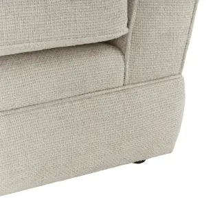 Oak Carrington 3 Seater Pillow Back Sofa Natural with Teal Fabric