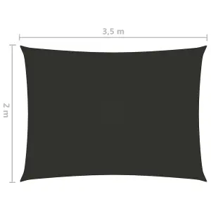 Berkfield Sunshade Sail Oxford Fabric Rectangular 2x3.5 m Anthracite