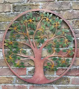 Green Leaf Tree of Life wall art screen plaque garden décor