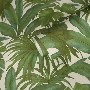 Versace Giungla Palm Leaves Wallpaper - Green and Cream - 96240-5 - 10m x 70cm