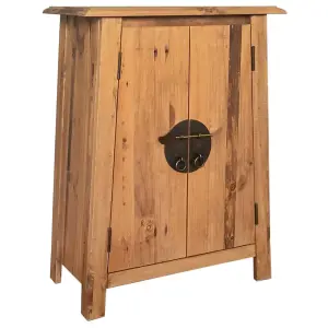 Berkfield Bathroom Side Cabinet Solid Recycled Pinewood 59x32x80 cm