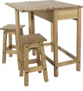 Bennett 2 - Person Drop Leaf Pine Solid Wood Dining Set Fernleaf