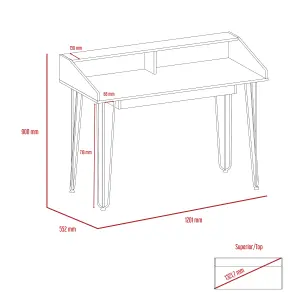 Dallas Home Office Desk with hairpin legs