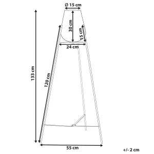 Beliani Glam Metal Floor Lamp Gold MENA